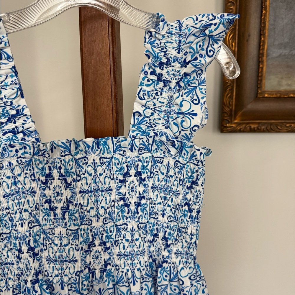 Hill House Ellie Nap Dress in Blue Mosaic - Picture 13 of 16